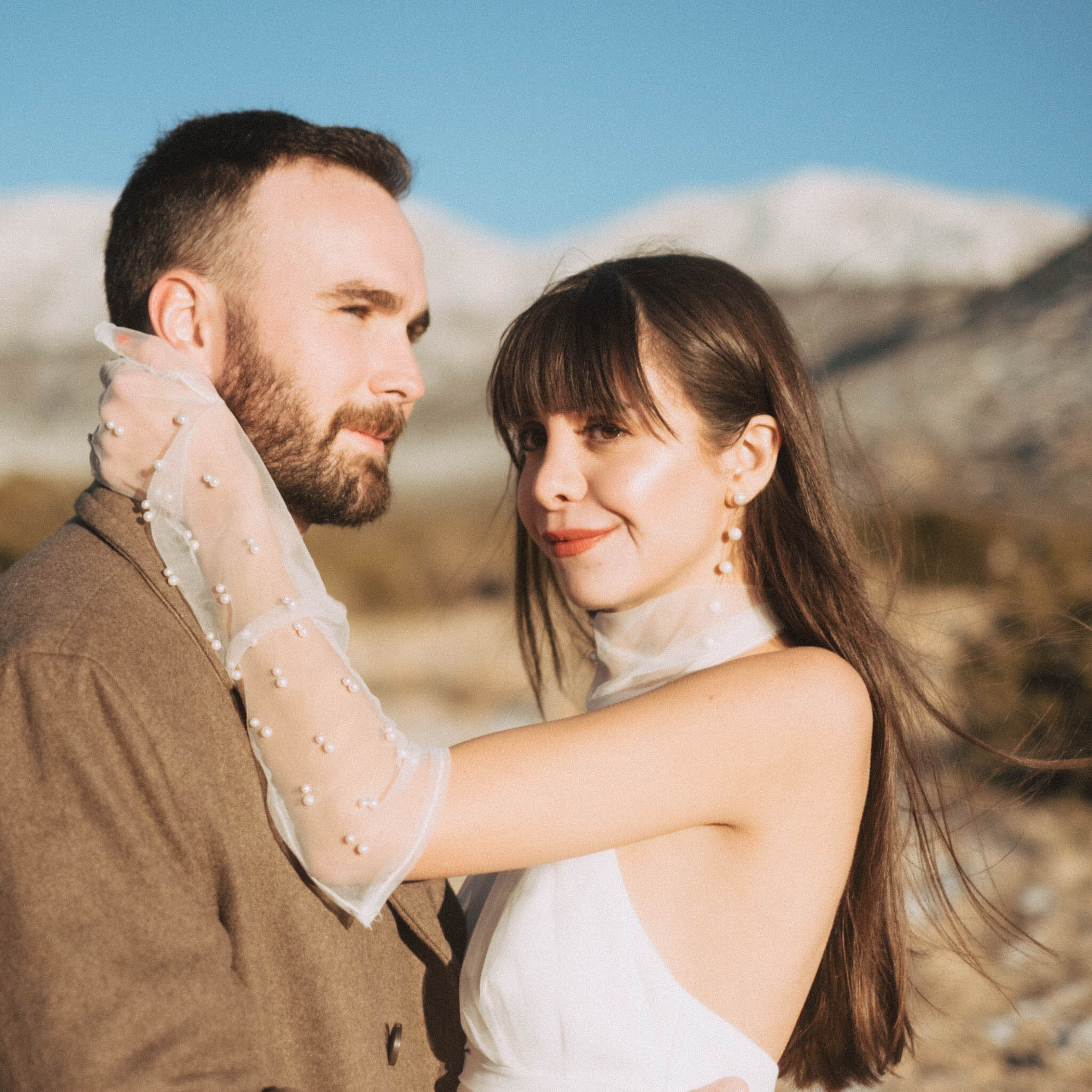 Couple in the New Mexico desert