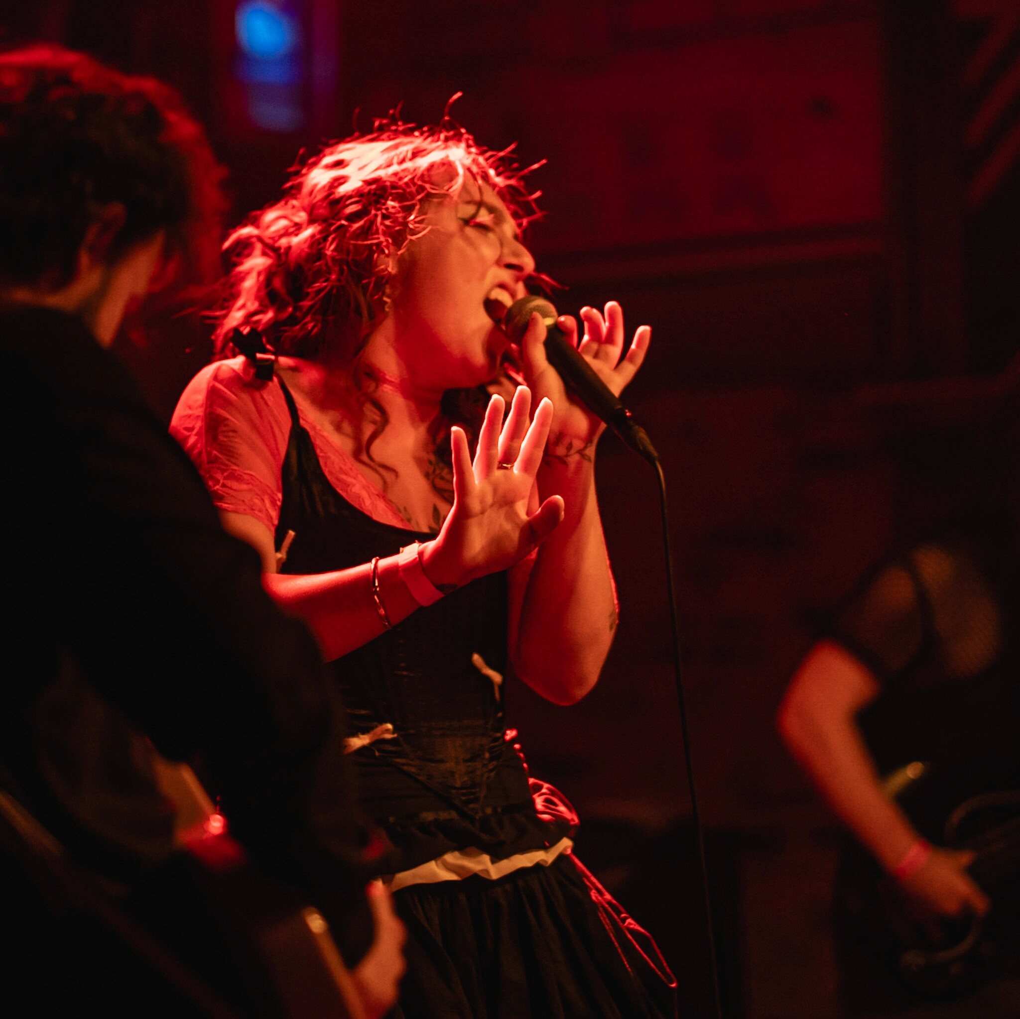 Live music performance under stage light